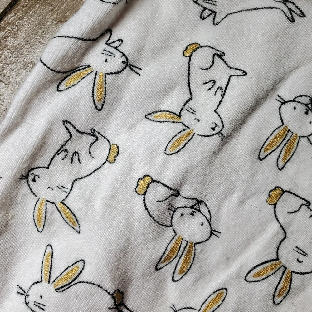 Carter's Baby Girl Infants Size 6m Bunny Rabbit Bodysuit Easter Spring Cotton